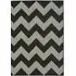 County Chevron Rug - Grey Black