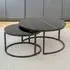 Delta Round Nest of Tables Set of 2 - Matt Black