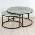 Delta Round Nest of Tables Set of 2 - Reflective Green