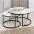 Delta Round Nest of Tables Set of 2 - Reflective White