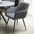 Denver Set of 2 Dining Chairs - Dark Grey, Corduroy