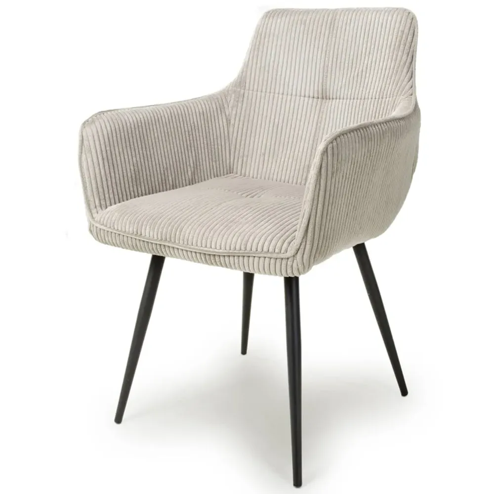 Denver Set of 2 Dining Chairs - Mink, Corduroy