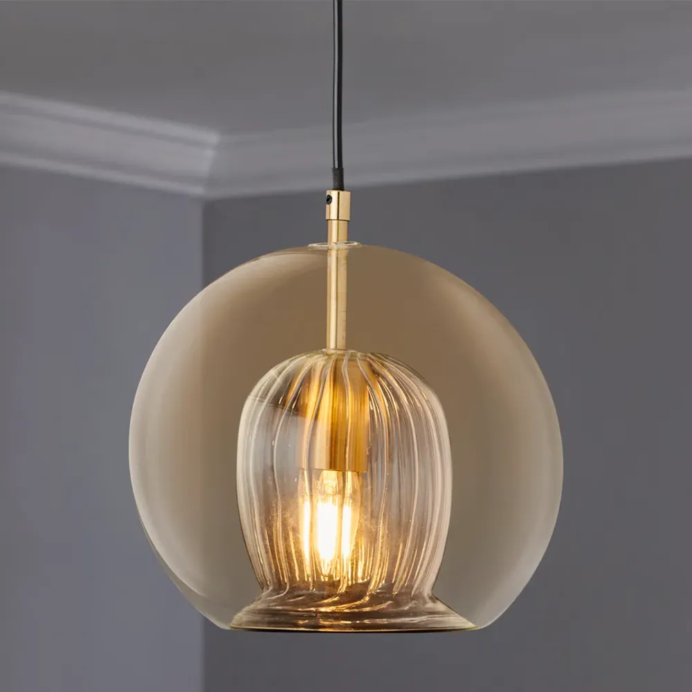 Glass Globe Pendant Light - Clear