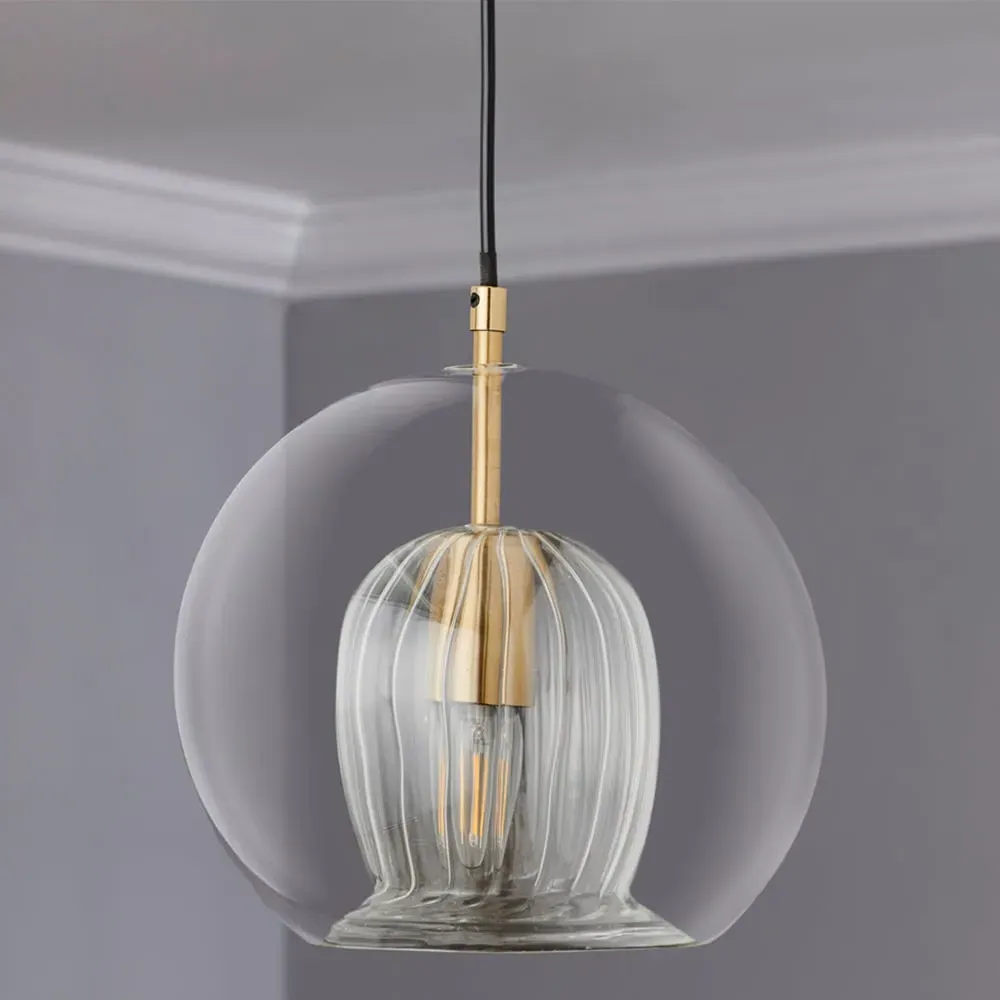 Glass Globe Pendant Light - Clear image