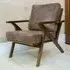 Hampton Accent Chair - Brown, Suede Effect