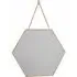Hexagon Hanging Mirror with Chain - Gold