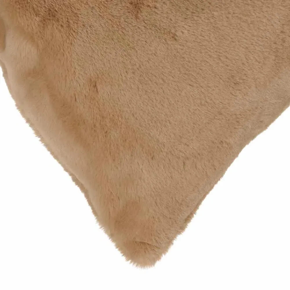 Humus Faux Fur Cushion 55x55cm - Cream
