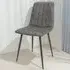Lisbon Set of 2 Dining Chairs - Grey, Microfibre