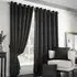 Madison Ring Top Curtains - Black, Polyester