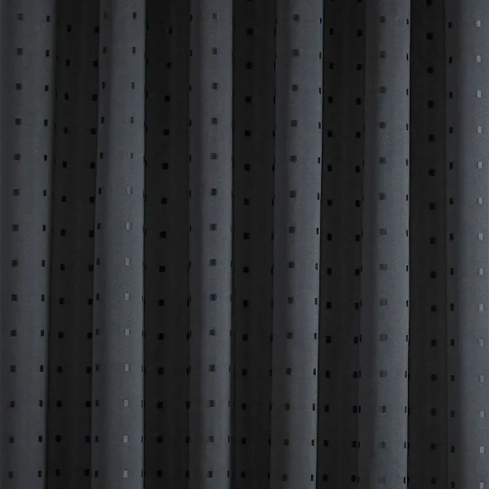 Madison Ring Top Curtains - Black, Polyester