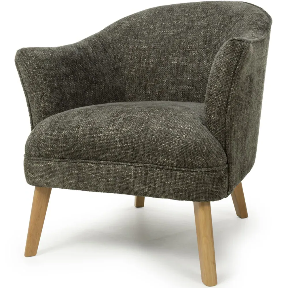 Mallory Flax Effect Armchair - Green