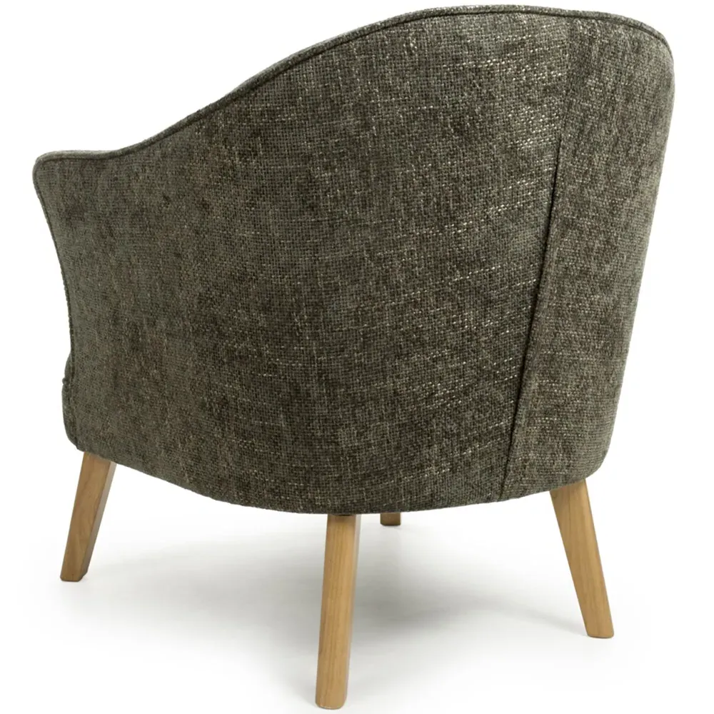 Mallory Flax Effect Armchair - Green