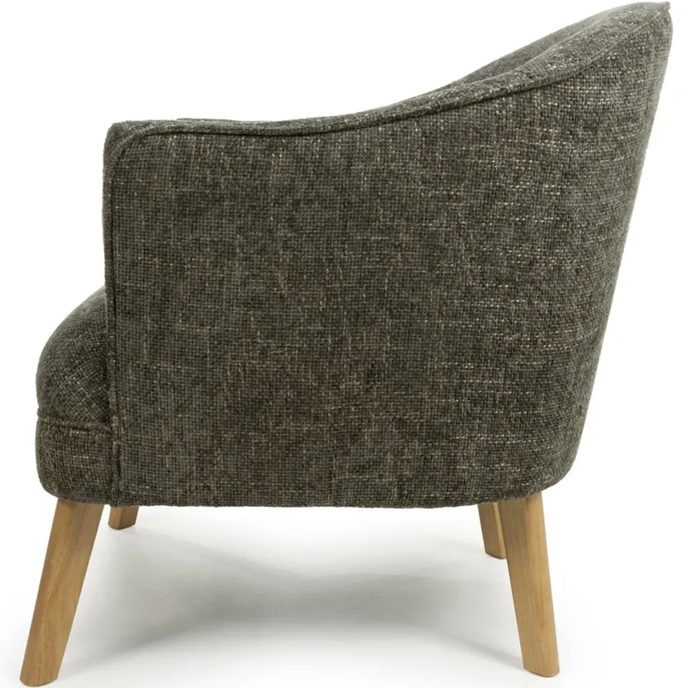 Mallory Flax Effect Armchair - Green