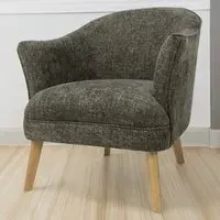 Mallory Flax Effect Armchair - Green