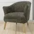 Mallory Flax Effect Armchair - Green
