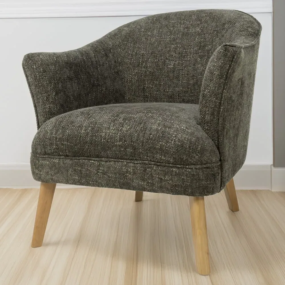 Mallory Flax Effect Armchair - Green image