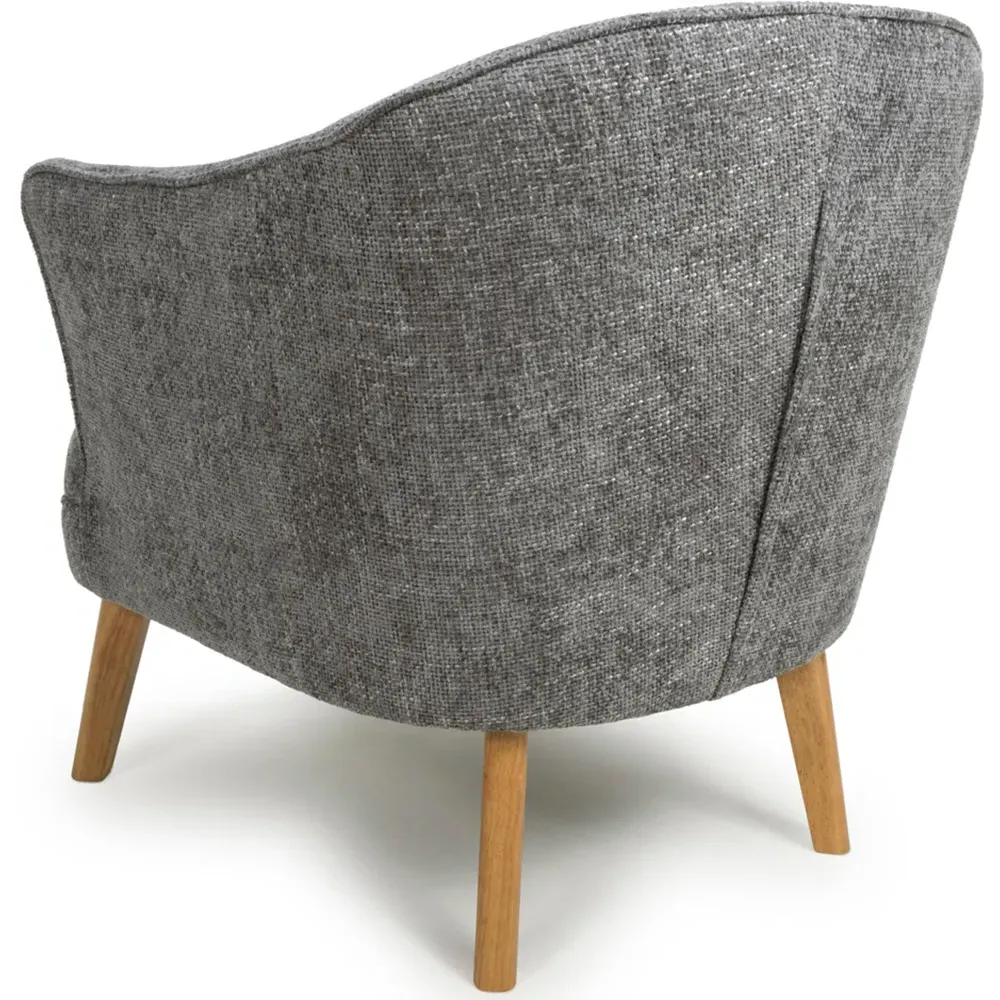Mallory Flax Effect Armchair - Grey