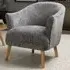 Mallory Flax Effect Armchair - Grey