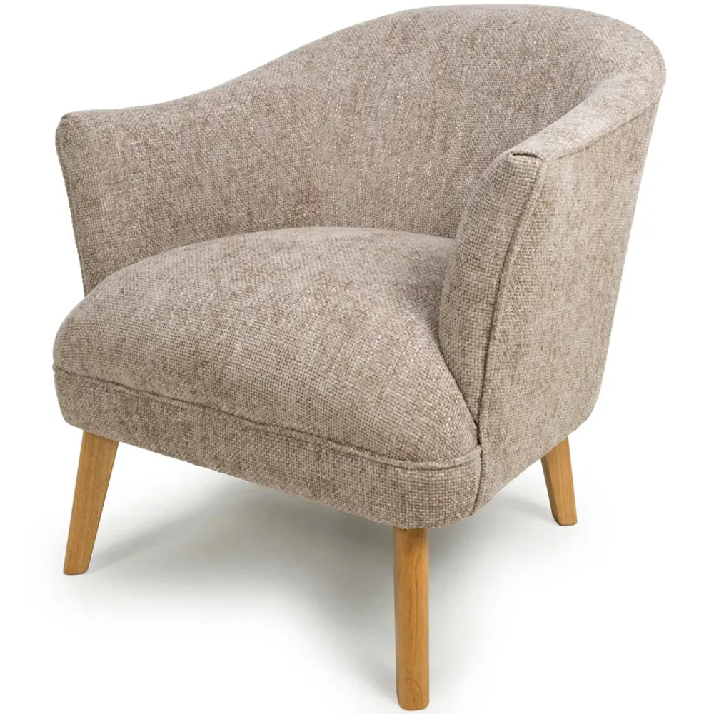 Mallory Flax Effect Armchair - Natural