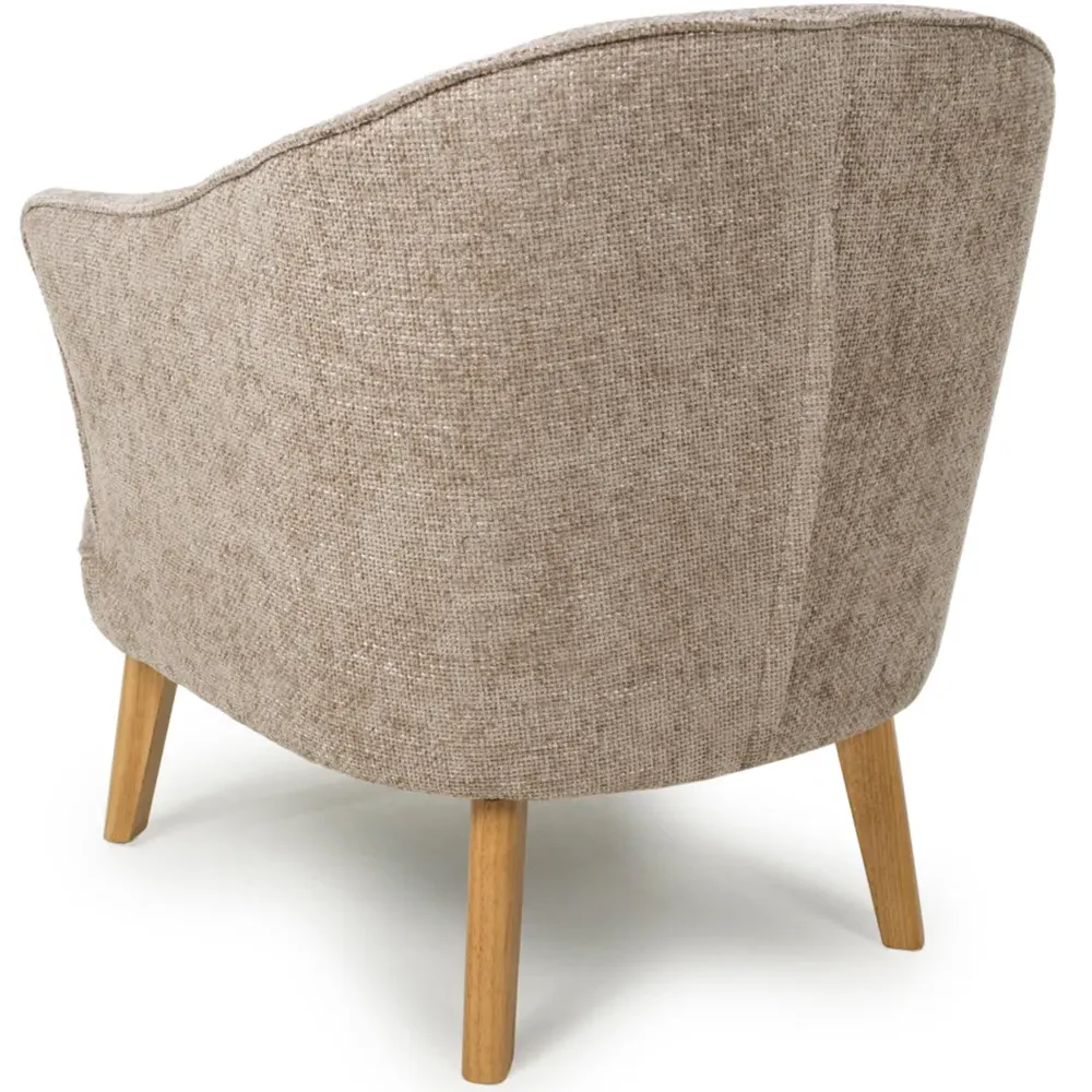 Mallory Flax Effect Armchair - Natural