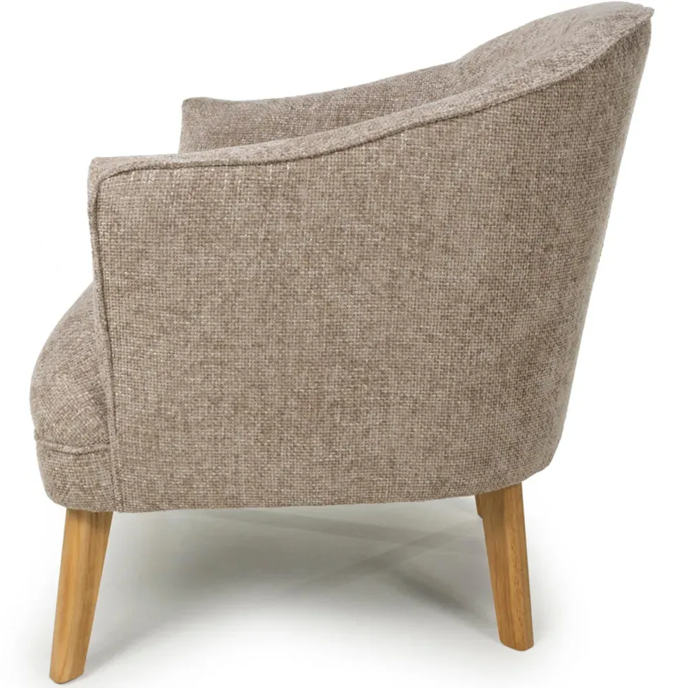 Mallory Flax Effect Armchair - Natural