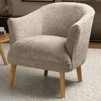 Mallory Flax Effect Armchair - Natural