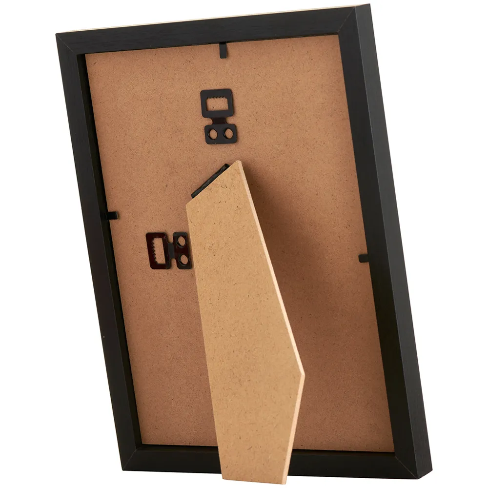 Oak and Black Frame with Stand 5x7 inches - Black, Oak