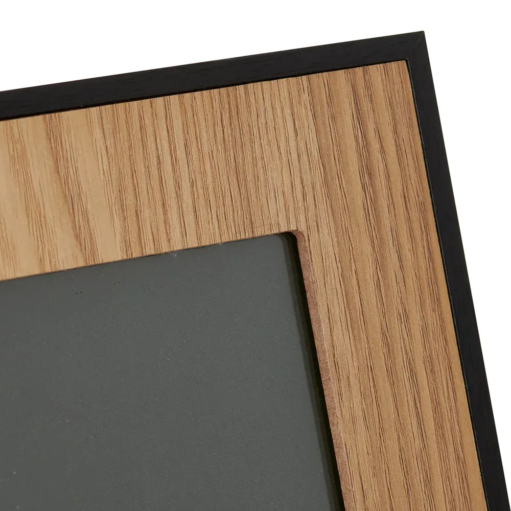 Oak and Black Frame with Stand 5x7 inches - Black, Oak