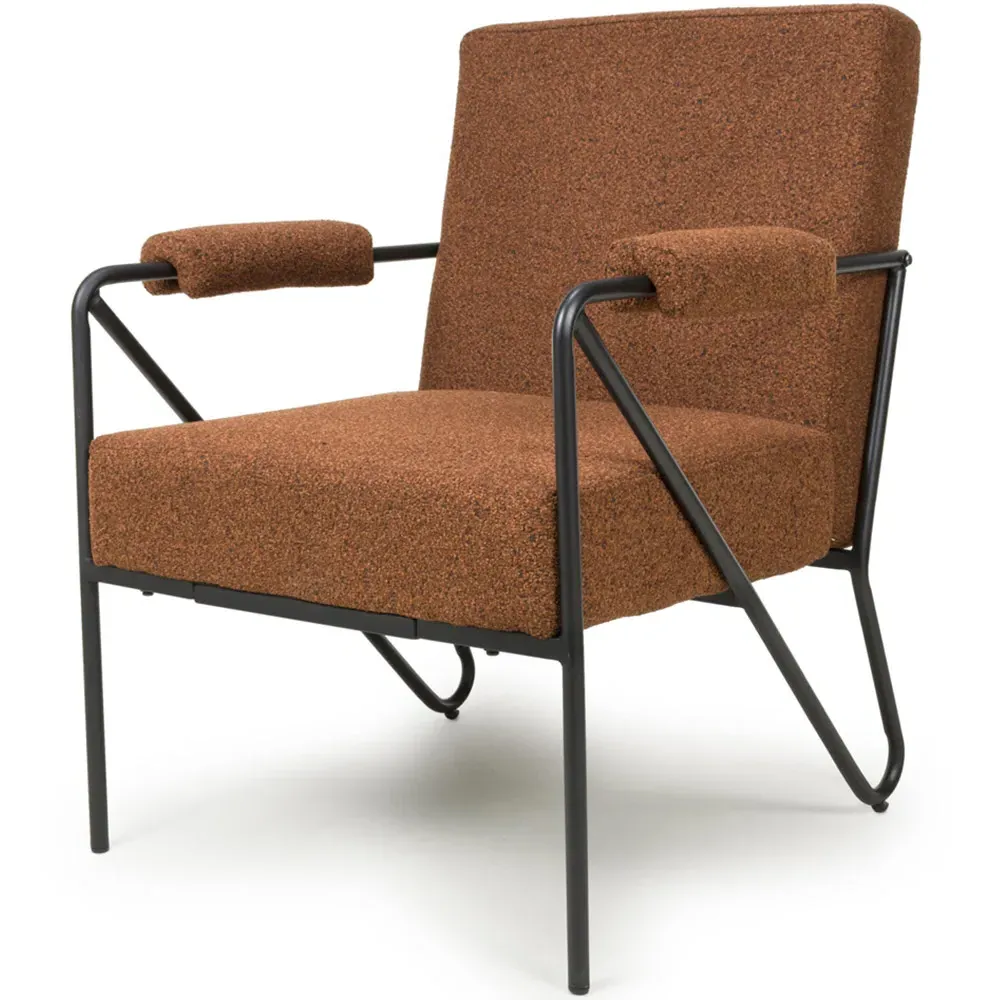 Oslo Speckled Armchair - Burnt Orange