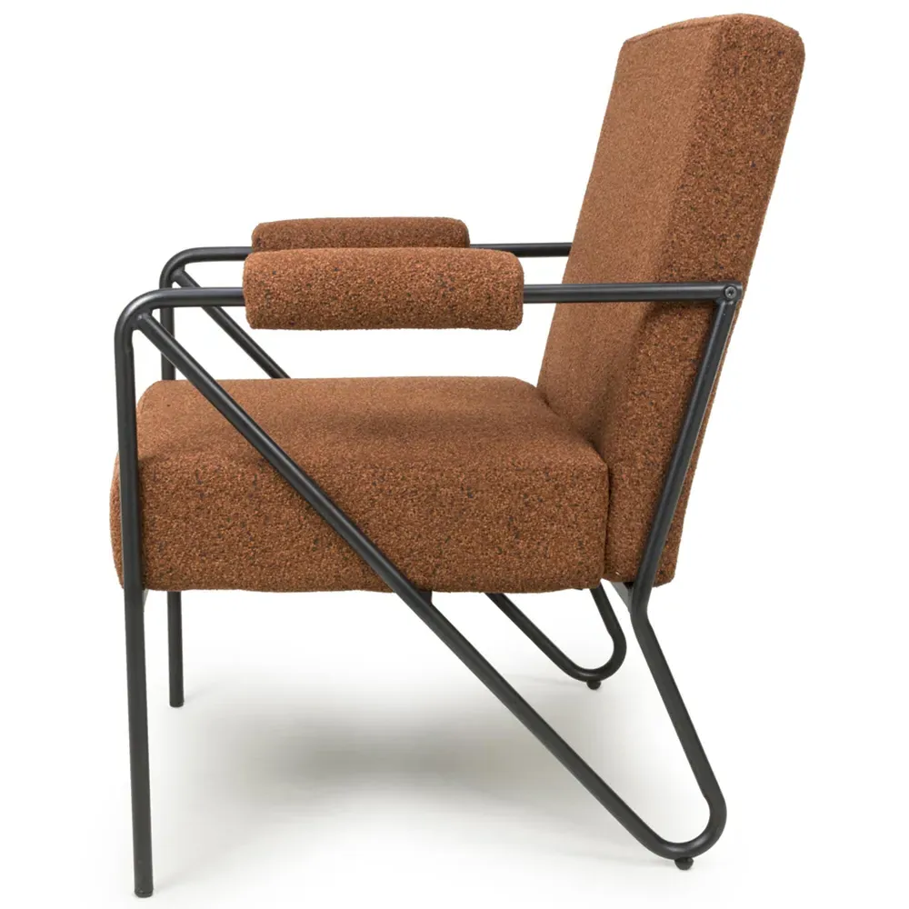 Oslo Speckled Armchair - Burnt Orange