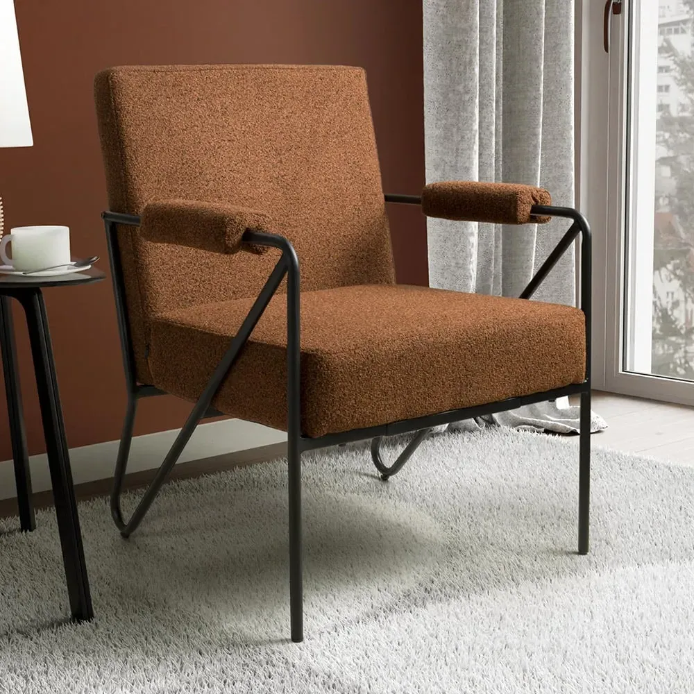 Oslo Speckled Armchair - Burnt Orange image