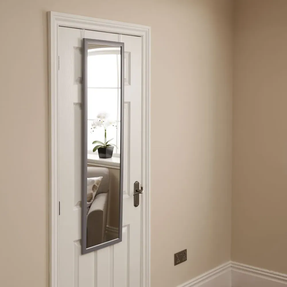 Over Door Mirror - Grey