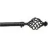 Spiral Extendable Curtain Pole - Black, Metal