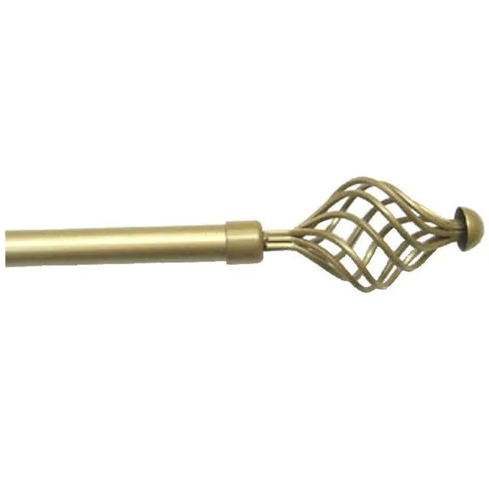 Spiral Extendable Curtain Pole - Gold, Metal