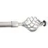 Spiral Extendable Curtain Pole - Silver, Metal