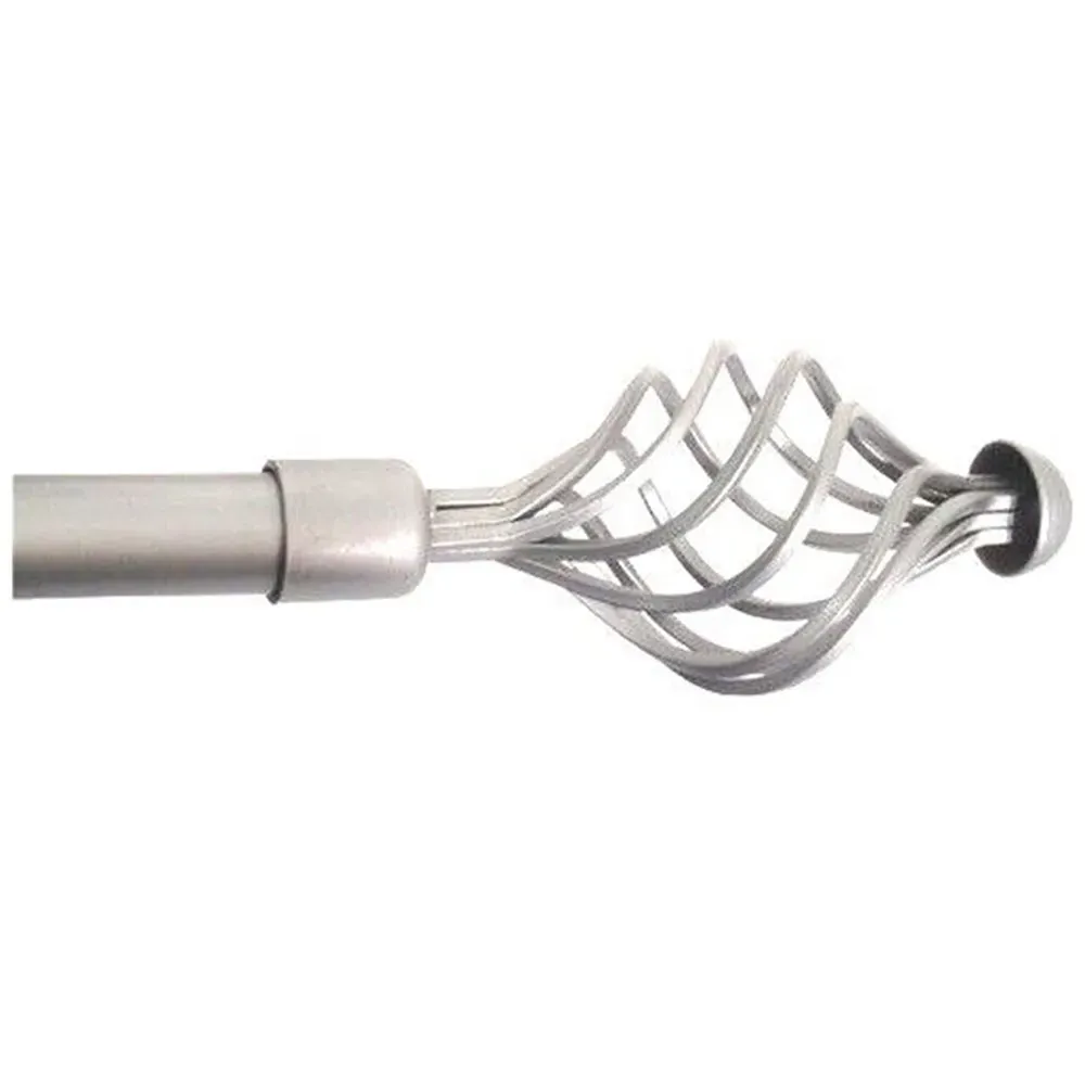Spiral Extendable Curtain Pole - Silver, Metal