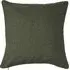 Square Faux Linen Cushion - Olive Green