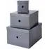 Storage Boxes 3 Pack - Grey