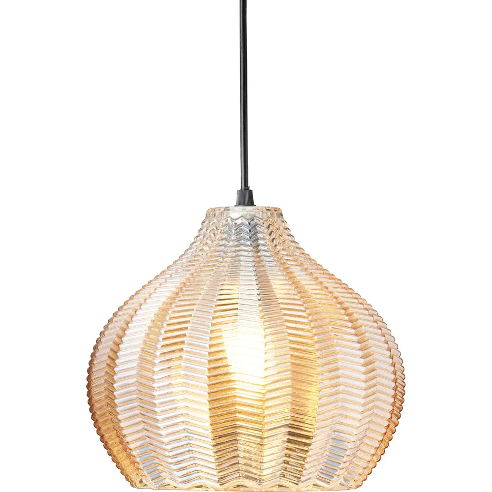 Sunrise Glass Pendant Light - Brown
