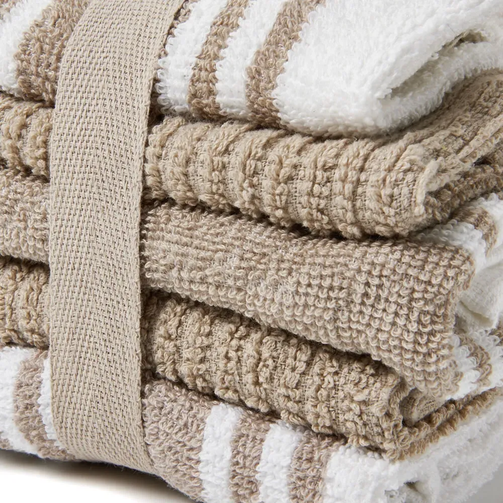 Tea Towels 5 Pack - Natural White, Cotton