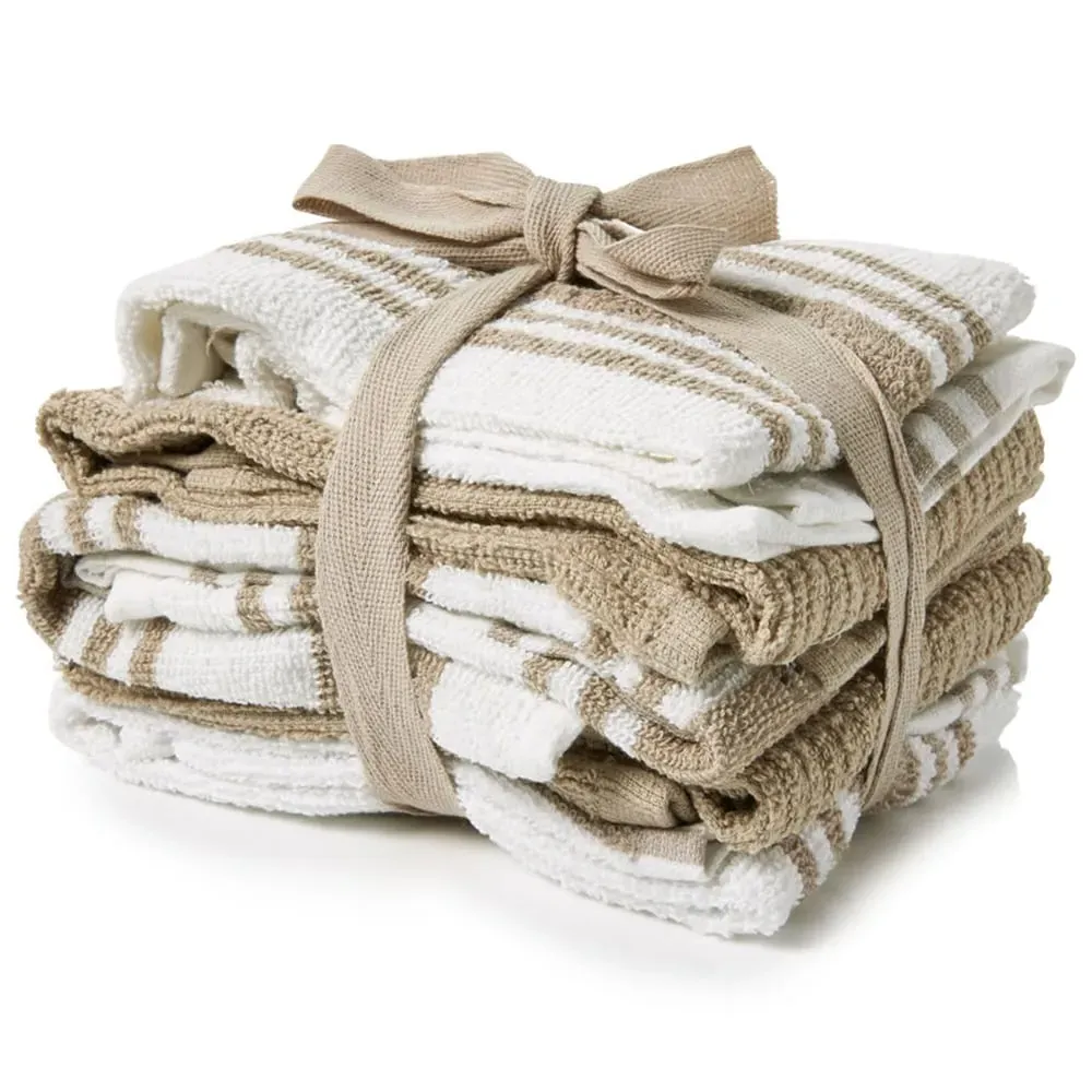 Tea Towels 5 Pack - Natural White, Cotton image