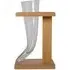 Viking Horn Glass with Wood Stand - Clear