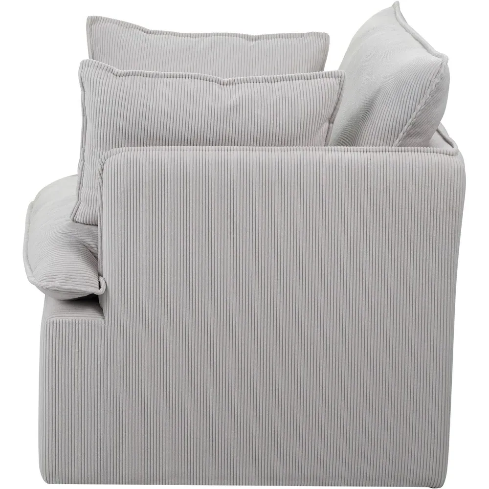 Snuggle Armchair with Stool - Grey