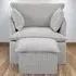 Snuggle Armchair with Stool - Grey
