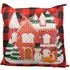 Christmas Red Check Windmill Cushion - Multi