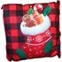 Christmas-Themed Red Check Stocking Cushion - Multi