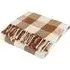 Chesil Check Tasselled Cotton Throw - Orange
