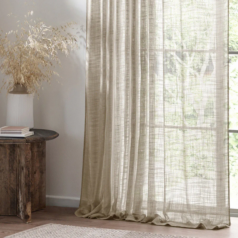 Cirrus Sheer Tab Top Curtain Panel - Cream