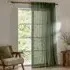 Cirrus Sheer Tab Top Curtain Panel - Forest