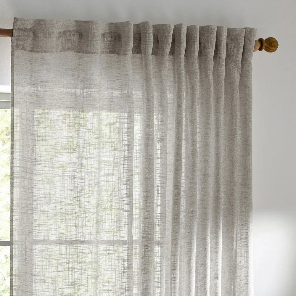 Cirrus Sheer Tab Top Curtain Panel - Grey